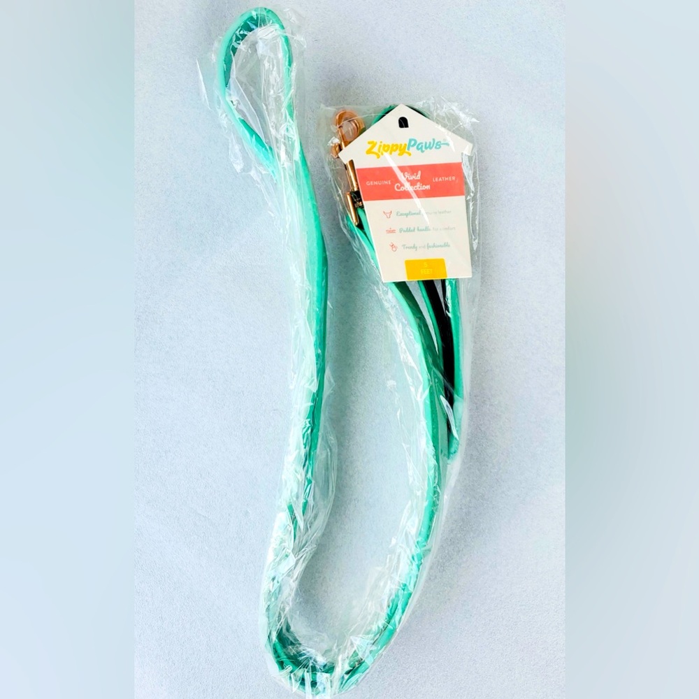 ZippyPaws Vivid Collection Dog Leash 5FT Dog Accessories Premium Leather  NWT